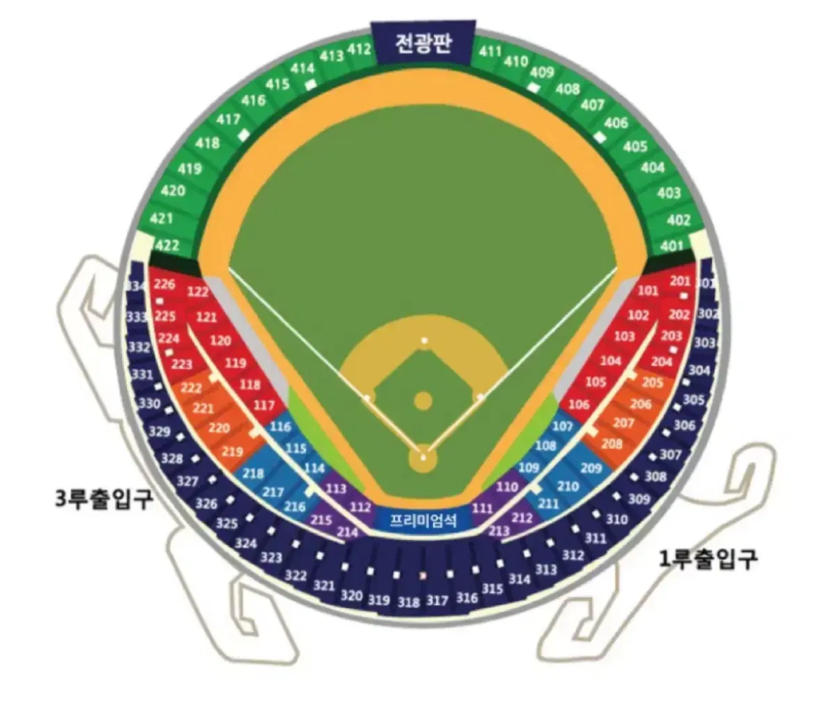 플레이오프 4차전 3루 2연석 구해요